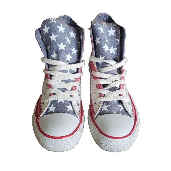 Converse Chuck Taylor All Star Shoes Women's Size 6.5 American Flag High Top - Picture 4 of 12